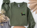 Dachshund Sweatshirt , Embroidered Weiner Dog Daschund Sweater, Dachshund Gifts, Weenie Dog Sweatshirt, Weiner Dog Lover Clothes Gift