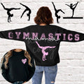 Customizable Glitter Gymnastics Mama Sweatshirt: Arm to Arm Team Spirit Name