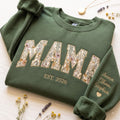 Custom Embroidered Mama Sweatshirt, Grandma Floral Applique Sweatshirt, Grandma Sweater, Gift For New Grandma,Mom Gift, Christmas 2026