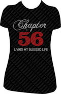 56th Birthday Rhinestone Shirt: Chapter 56 Blessed Life
