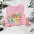 Customized Est Grandma Sweatshirt, Personalized Great Grandma Sweatshirt Mason Jar Art Gift, Custom Grandkid names Grandma Sweatshirt Hoodie