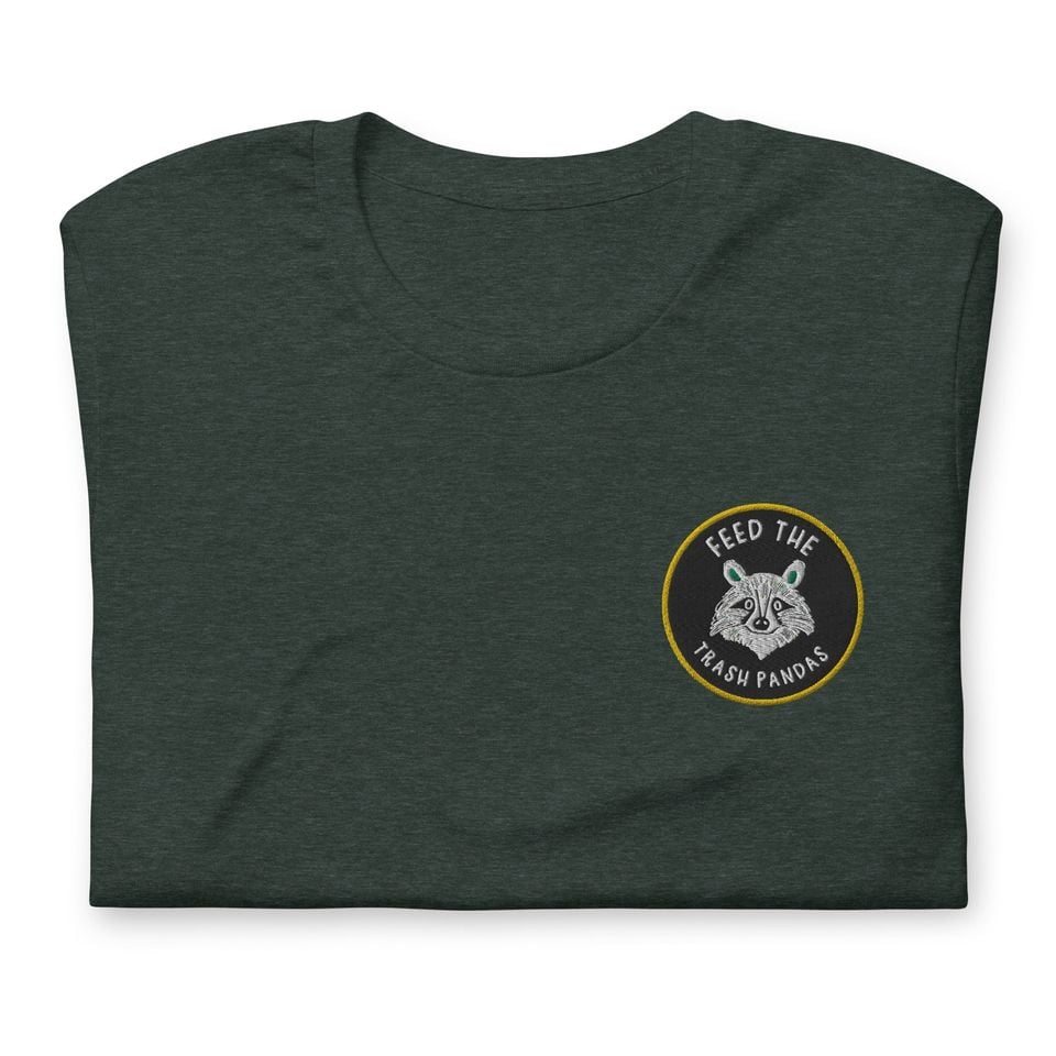 Feed the Trash Pandas - Embroidered T-Shirt