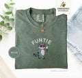 Embroidered Funny Aunt Shirt - Funtie Raccoon Shirt, Fun Aunt Gift, Funny Auntie Shirt, Birthday Gift for Her, Cute Animal Tee
