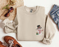 Embroidered Snowman Christmas Sweatshirt, Embroidered Tis The Season, Christmas Sweatshirt, Merry Christmas, Merry And Bright, Winter Hoodie