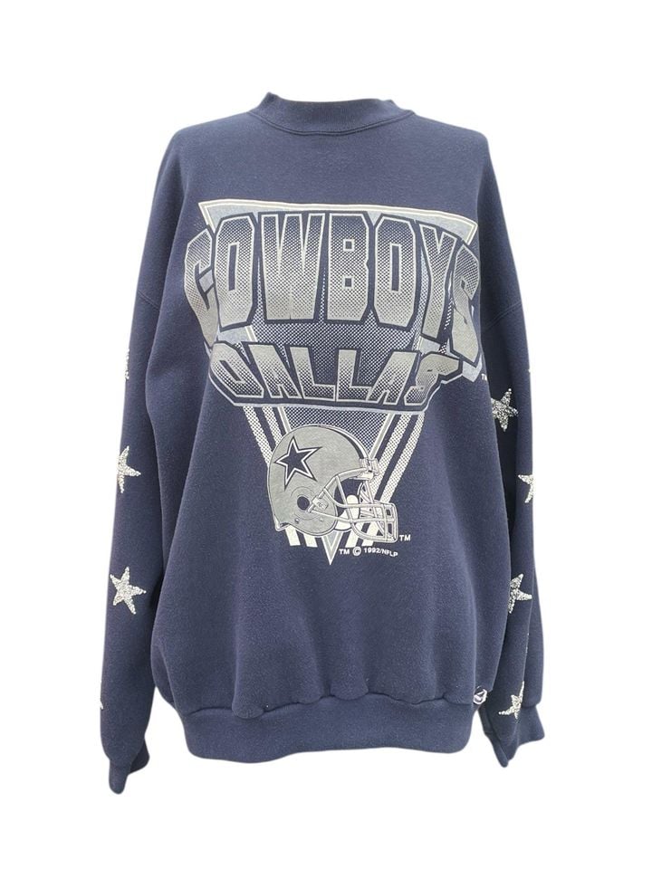 1993 Dallas Cowboys Multi Rhinestone Star Arm Vintage Sweatshirt