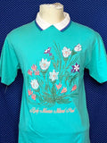 Vintage 1990’s Rocky Mountain National Park floral collared t-shirt, medium