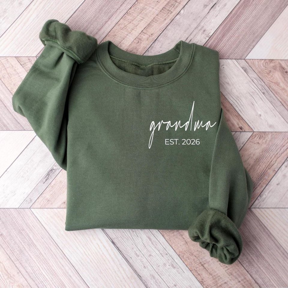 Personalized Grandma Sweatshirt, Custom Nana Gigi Granny Gift