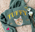 Custom Pet Embroidered Sweatshirt, Personalized Dog Hoodie, Dog Face Embroidery From Photo, Custom Pet Portrait Sweatshirt, eT317g0b