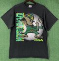 Vintage 90s ND Fighting Irish Puff Print Textured T-Shirt Mens Large