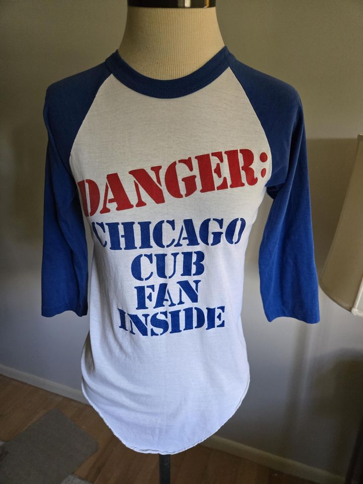 Vintage Chicago Cubs Fan Raglan T-Shirt