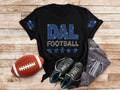 Dallas Rhinestone Football Shirt: Retro Game Day Bling