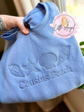 Bachelorette Cousins Beach Custom Embroidered Seashell Sweatshirt: Beach Island Crewneck Pullover