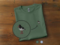Oystercatcher Embroidered T-Shirt: Unisex Cotton Crewneck, Minimalist Bird Tee