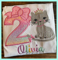 Girls Kitten Birthday Shirt