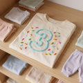 Hand Embroidered Birthday Shirt, Custom Name, Graphic Raglan Tee, Toddler Boy Summer Birthday Outfit, Personalized Toddler Tee