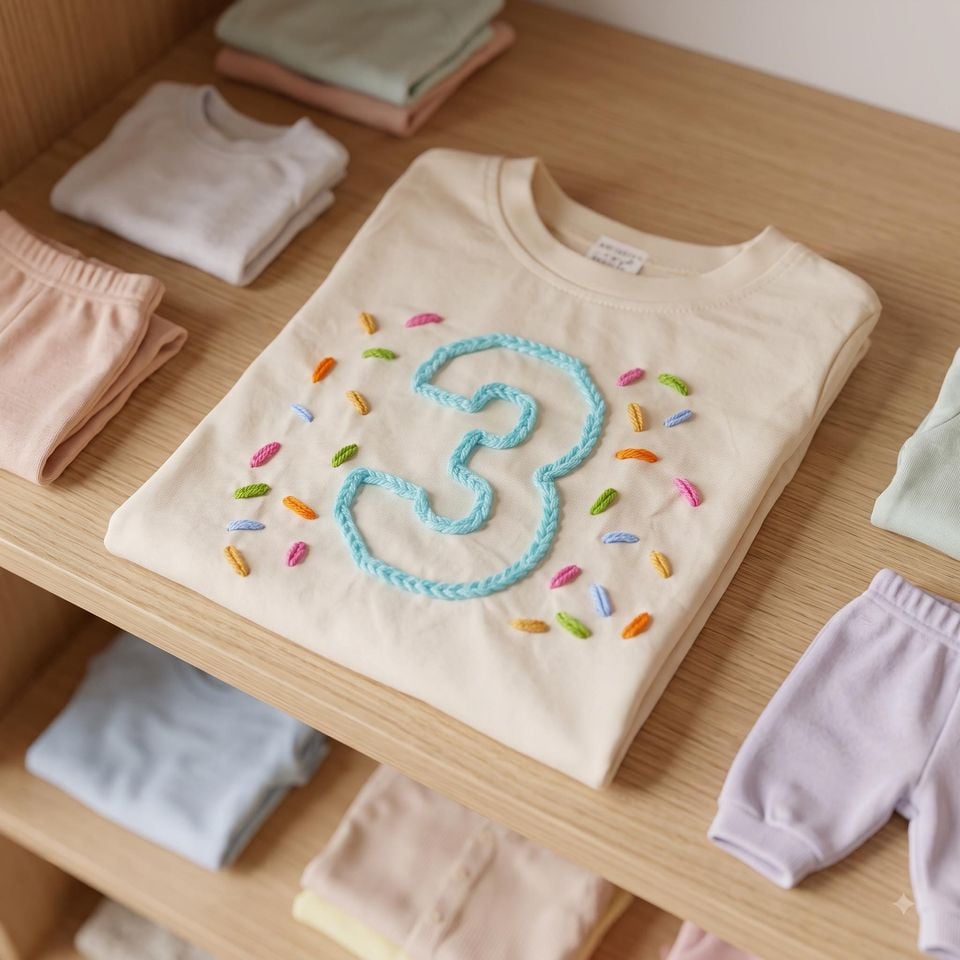 Hand Embroidered Birthday Shirt, Custom Name, Graphic Raglan Tee, Toddler Boy Summer Birthday Outfit, Personalized Toddler Tee