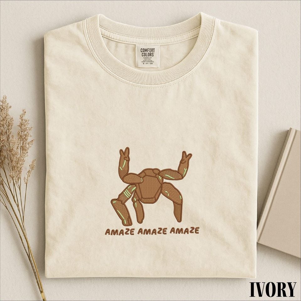 Amaze Rocky Alien Embroidered Shirt, Funny Sci-Fi Quote Space Sweatshirt, Project Hail Mary, Comfort Colors Sci-Fi Tshirt
