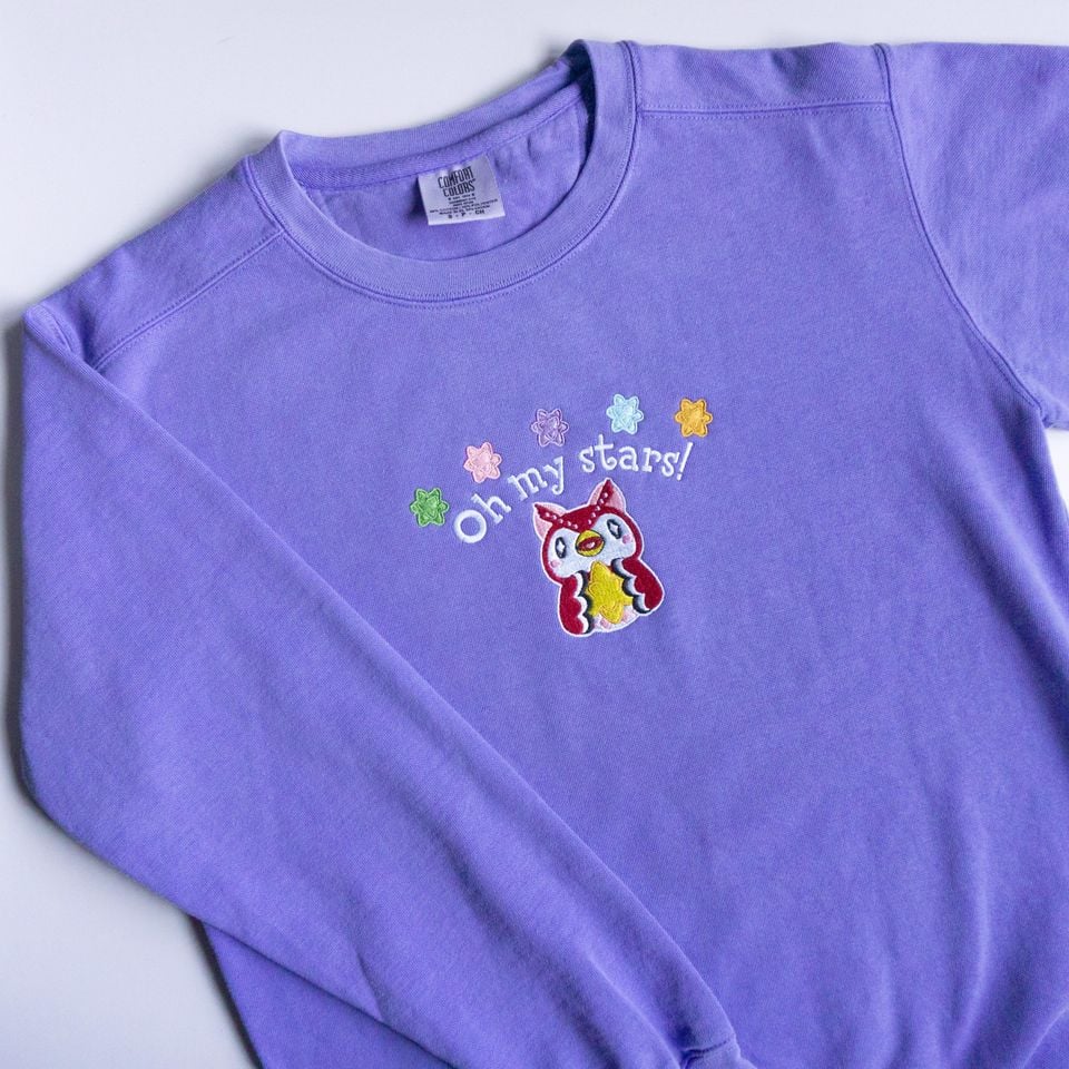 Celeste Star Fragment Oh My Stars! AC Embroidered Crewneck Sweatshirt