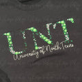University of North Texas Embroidered Sweatshirt - Floral Lettering - Script College - School Spirit - Football Season - Univ Custom Top