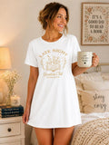 Late Night Readers Club Sleep Shirt | Bookish Nightgown | Book Lover Pajamas  Reader Gift | One More Chapter Sleep Tee Literary Gift for Her