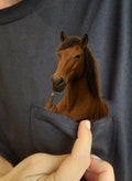 Horse Pocket Middle Finger Shirt • Funny Horse T-Shirt • Hidden Pocket Horse Tee • Unique Gift for Horse Lovers • Western Humor Shirt