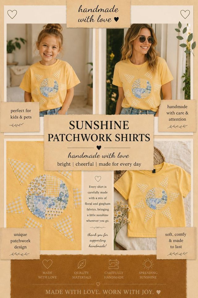 Handmade Sun Patchwork Shirt