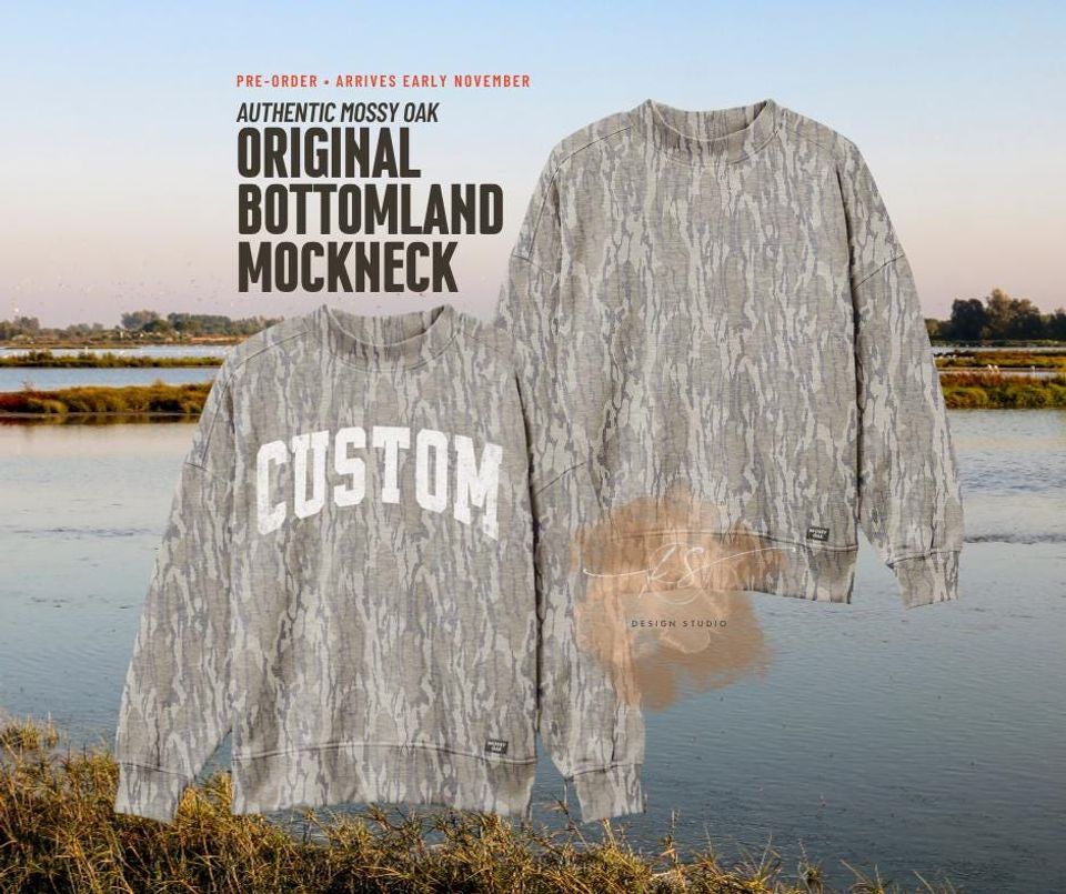 Mossy Oak Bottomland Mockneck Sweatshirt | Preorder Blank or Personalized