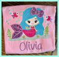 Monogrammed Summer Mermaid shirt