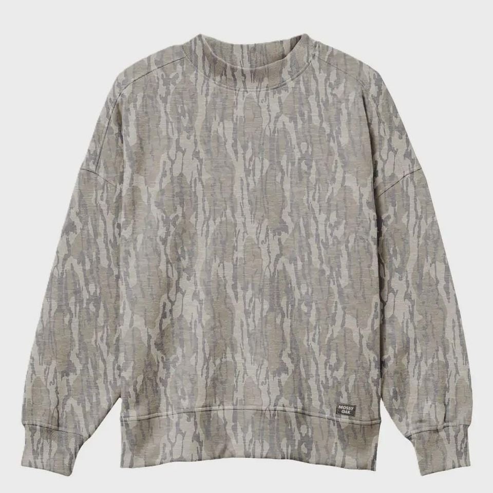 Mossy Oak Mockneck Sweatshirt Original Bottomlan Camo PREORDER