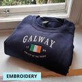Galway Sweatshirt, Galway Shirt, Ireland Sweatshirt,Embroidery, Ireland Gift, Ireland Shirt, Embroidered Shirt, Hoodie, T-shirt, Sweatshirt