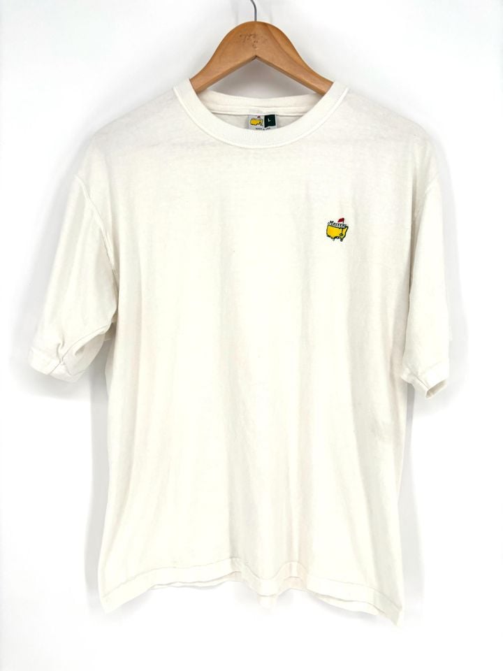 Vintage Augusta Masters Golf Tee, Embroidered Logo, Size Large, Made in USA