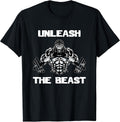 Unleash The Beast Gorilla Bodybuilding Motivational Gift T-Shirt