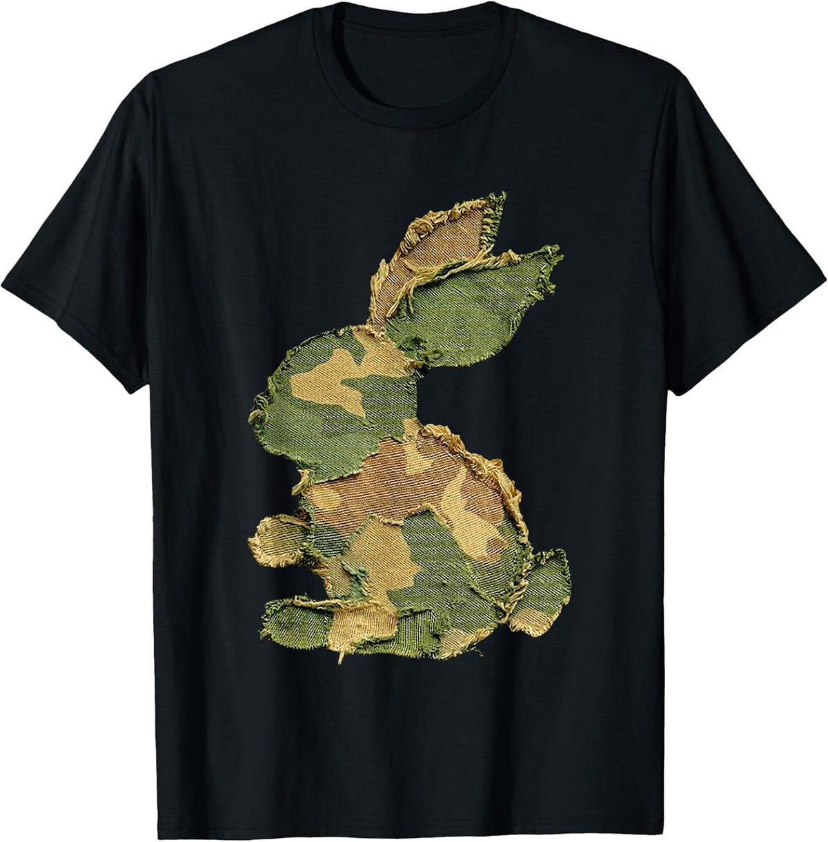 Bunny Patchwork Camo Rabbit Happy Easter Day 2026 Fun Wear T-Shirt