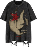Men's Graphic Tees Y2K Vintage T Shirts Summer Trendy Casual Distressed Tops Streetwear