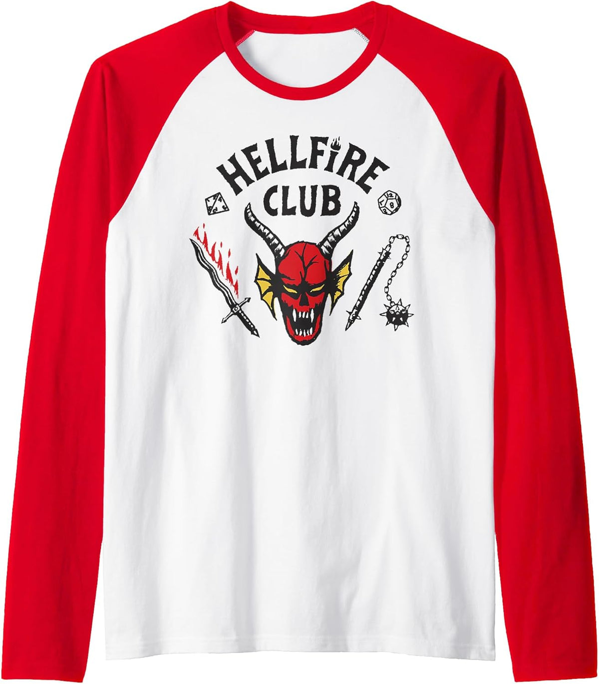 4 Hellfire Club Logo Raglan Baseball Tee