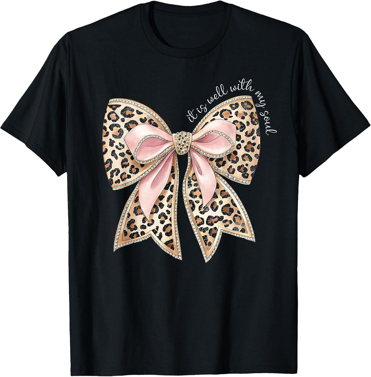 It is Well with My Soul Inspired Faith Bible Bow Christian T-Shirt