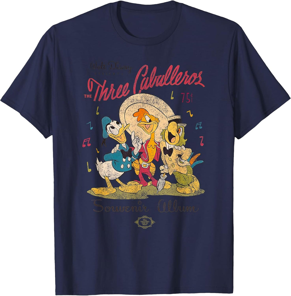 The Three Caballeros Donald Duck Vintage Distressed T-Shirt Small