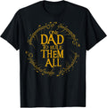One Dad to Rule Them All Funny Fantasy Nerd Dad Graphic T-Shirt