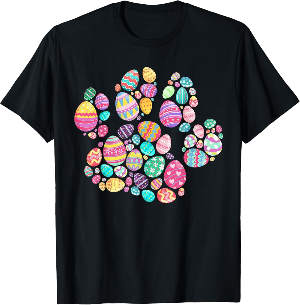 Eggs Colorful Dog Paw Cat Paw Easter's Day 2026 Bunny Womens T-Shirt