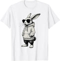 Bunny Face with Sunglasses Easter Day for Boys Men Kids T-Shirt