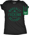 Womens Saint Patricks Day T Shirts Funny Shenanigans Clover Graphic Tees for Women