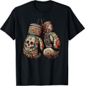 Mexican Vintage Style Boxing Gloves Aztec Mayan Fighter T-Shirt
