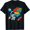 Master Builder Space Astronaut Building Blocks Bricks Boys T-Shirt