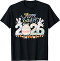 Happy Easter 2026 Bunny Rabbit Funny Easter Day Women Girls T-Shirt