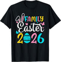 Funny Bunny Eggs Hunter Rabbit Family Easter 2026 Boys Girls T-Shirt