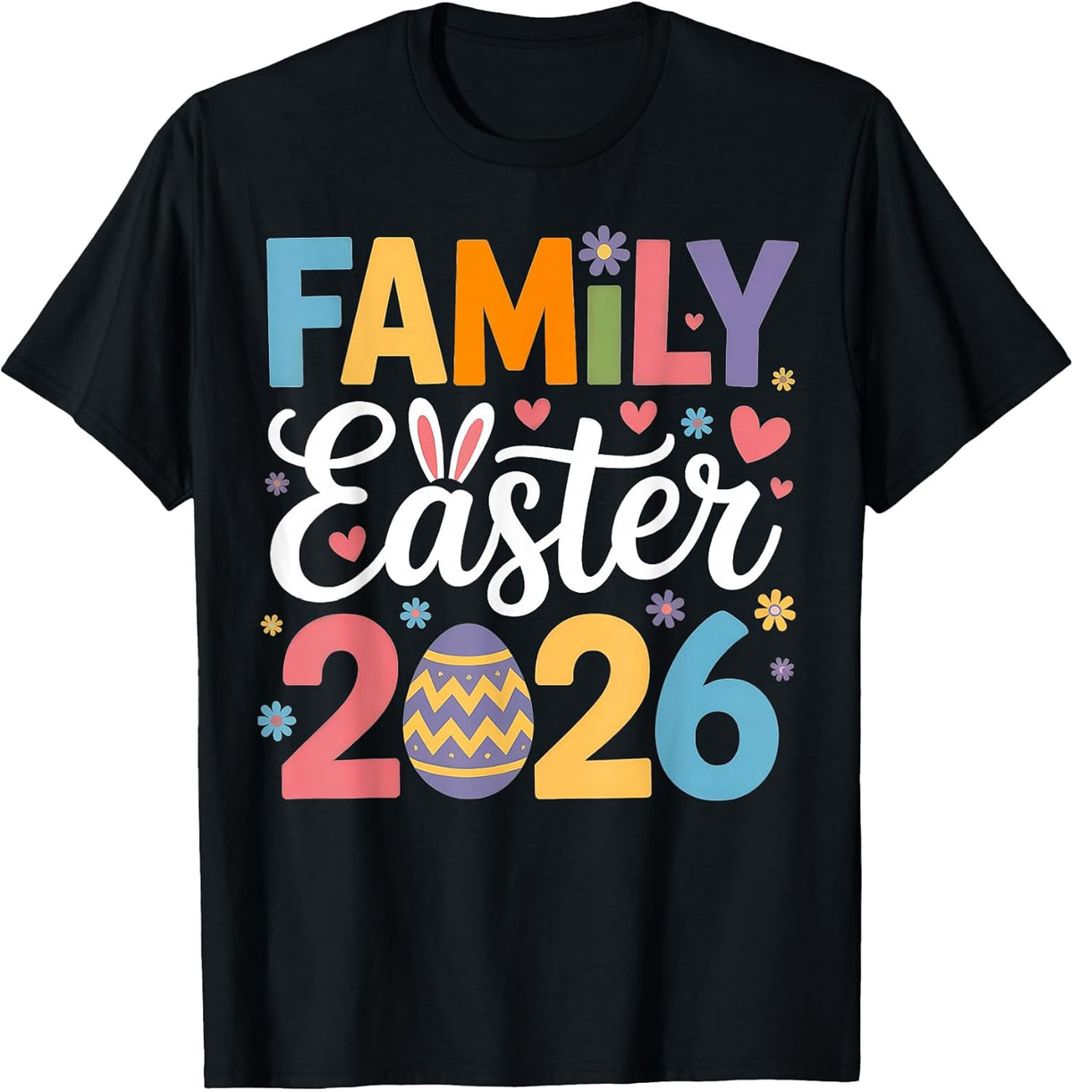 Family Easter 2026 Bunny Ears Festive Outfit for T-Shirt