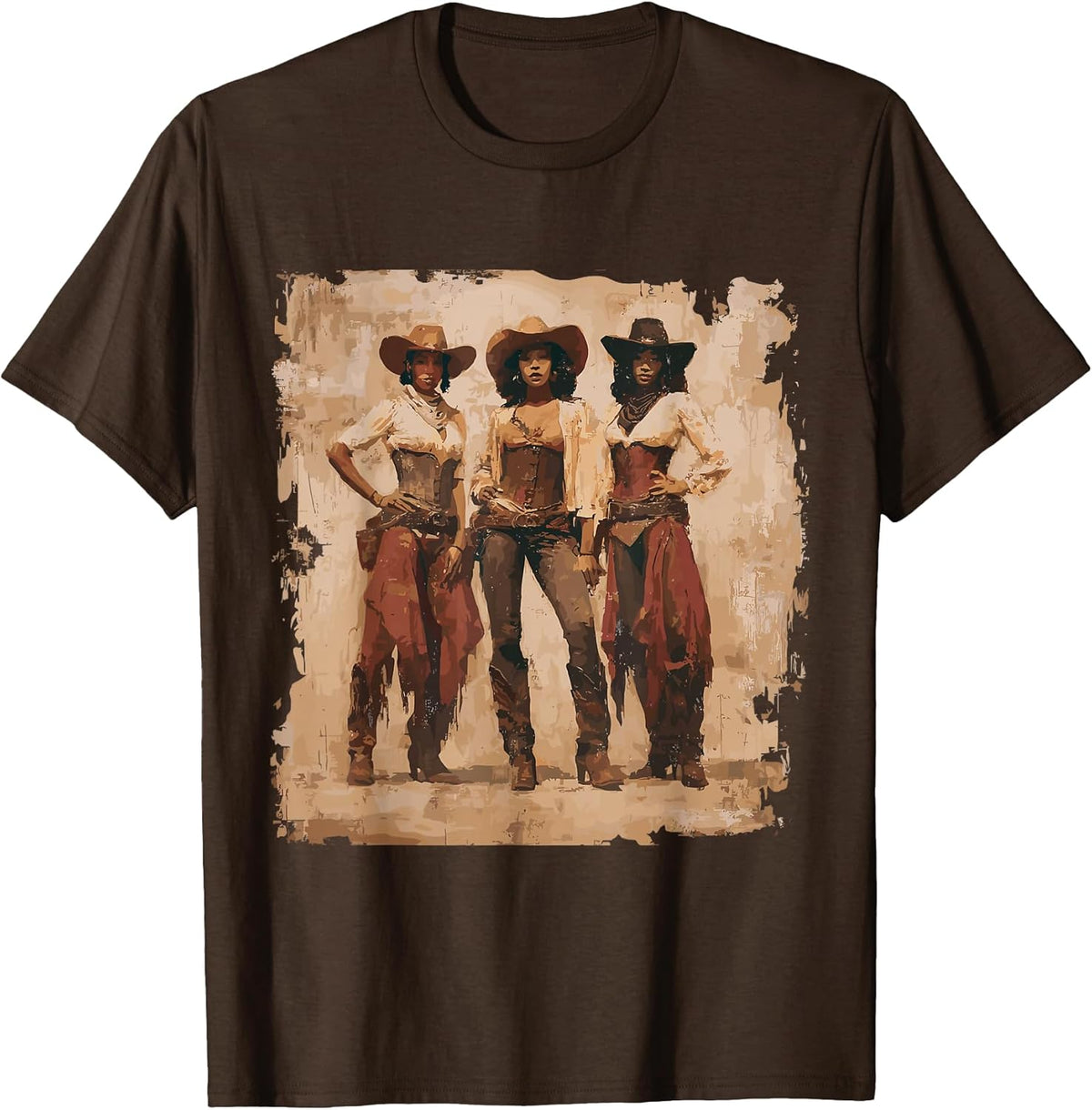 Vintage Black African American Cowgirl Western Country Rodeo T-Shirt