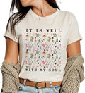 Christian Shirts for Women Vintage Bible Verse Boho Wildflowers Shirts Floral Graphic Tees