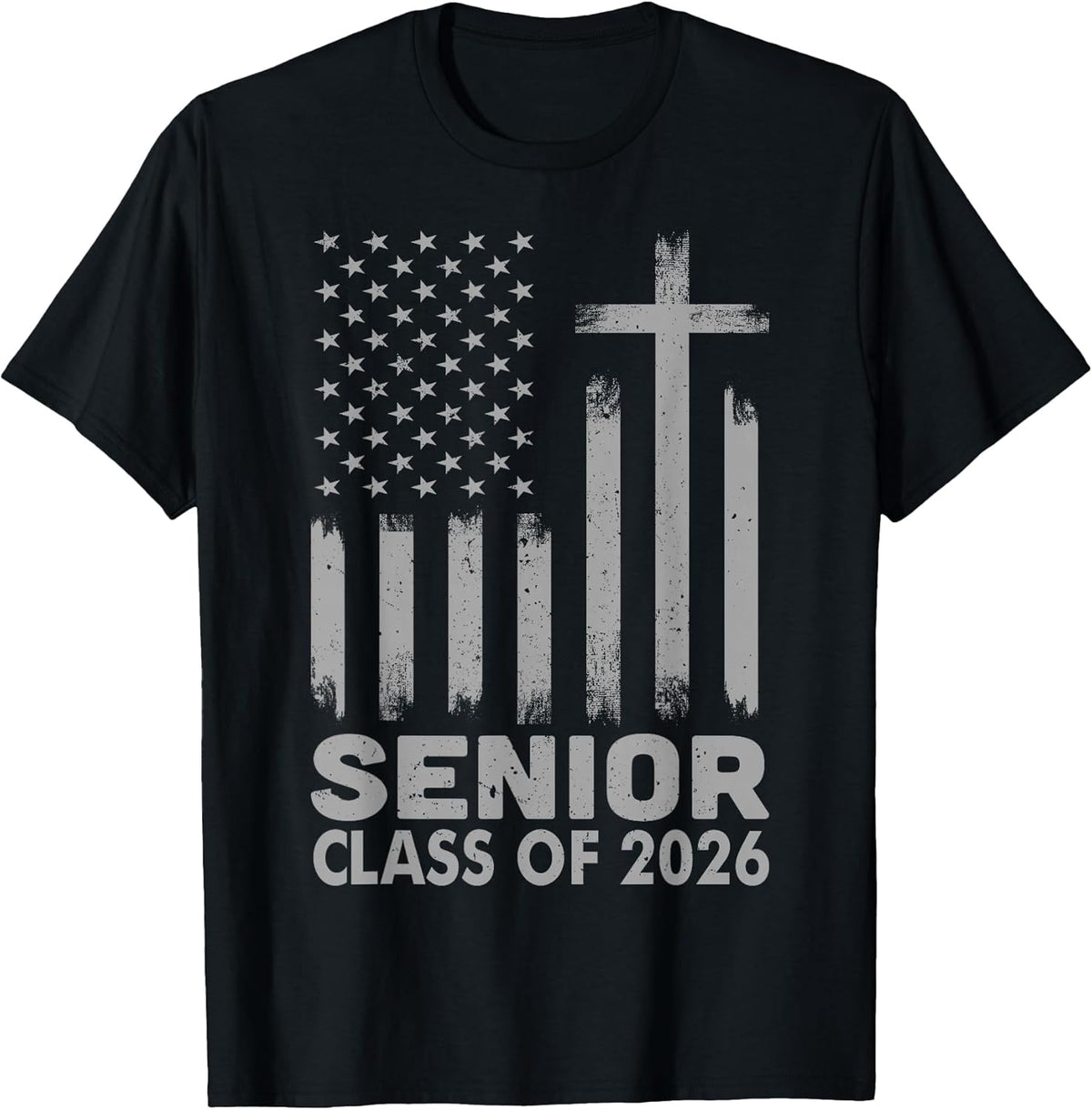 Senior Class of 2026 USA Flag Christian Graduation 2026 T-Shirt