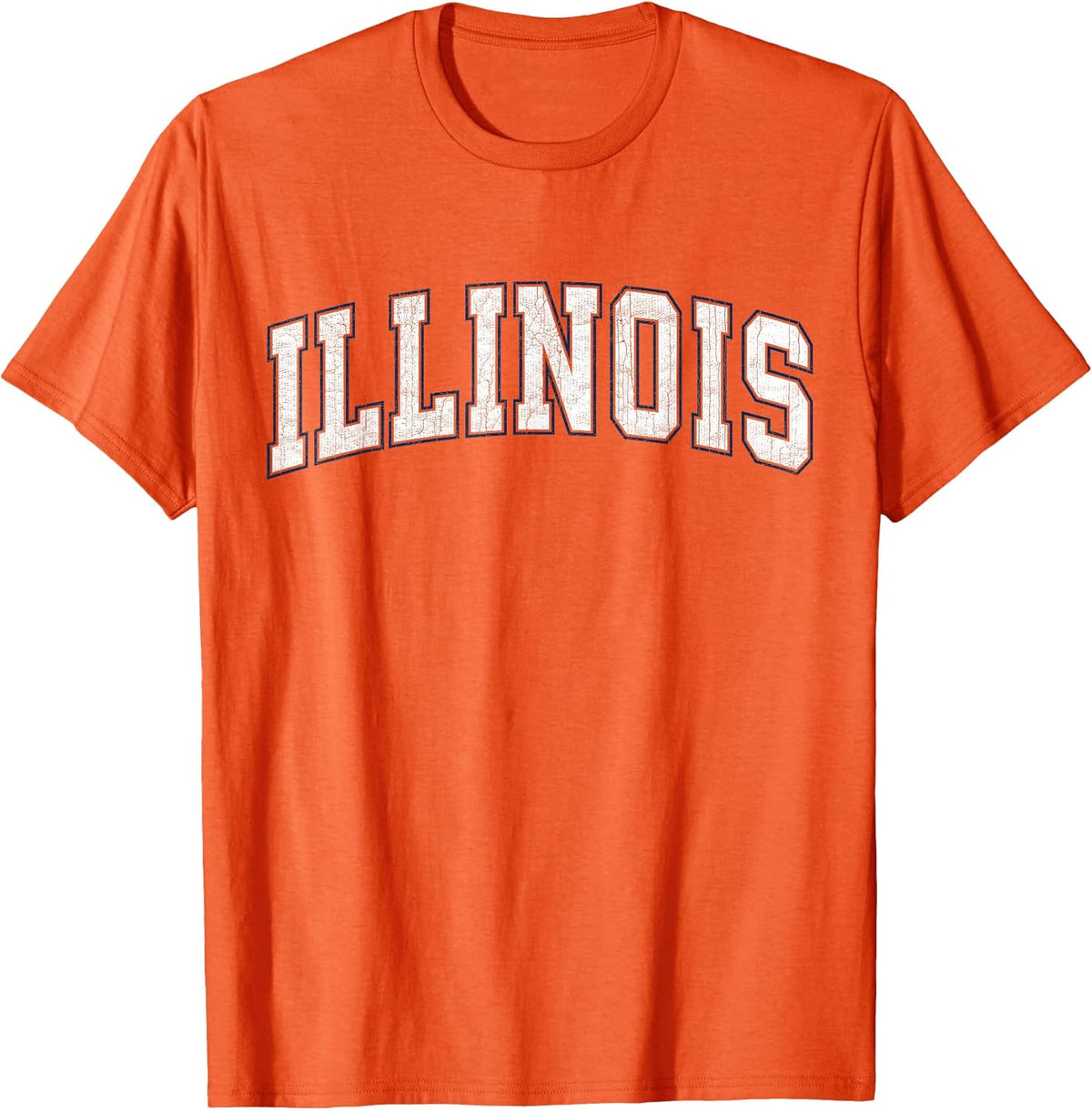 Retro Illinois Tee Vintage Illinois Orange Blue Throwback IL T-Shirt